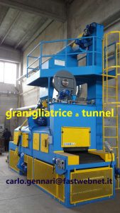 Tunnel di granigliatura rete 800 x 500 quattro turbine